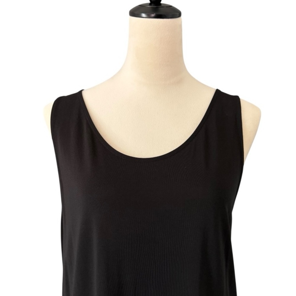 COS Black Sleeveless Keyhole Back Stretch Jersey Relaxed Fit Midi Dress Small - Picture 4 of 14